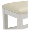 Hawthorne Collections Vanity Bench in White