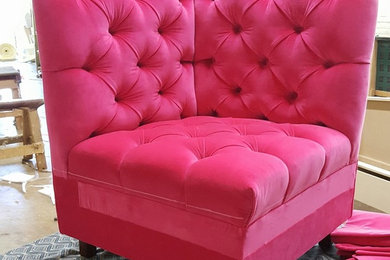 custom pink chair