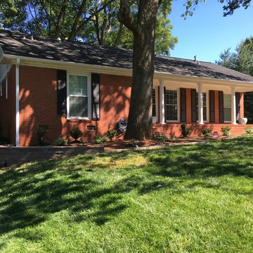 Front Yard Landscaping with Retaining Wall