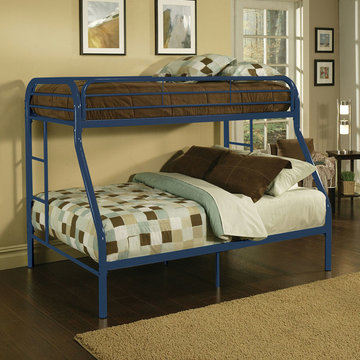 Tritan Metal Twin/Full Bunk Bed | Blue