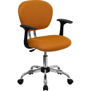 Flash Furniture Mesh Chair, Orange, H-2376-F-ORG-ARMS-GG