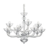 Ideal Lux smoked glass chandelier Casanova buy now Ideal Lux smoked glass chandelier Casanova buy now