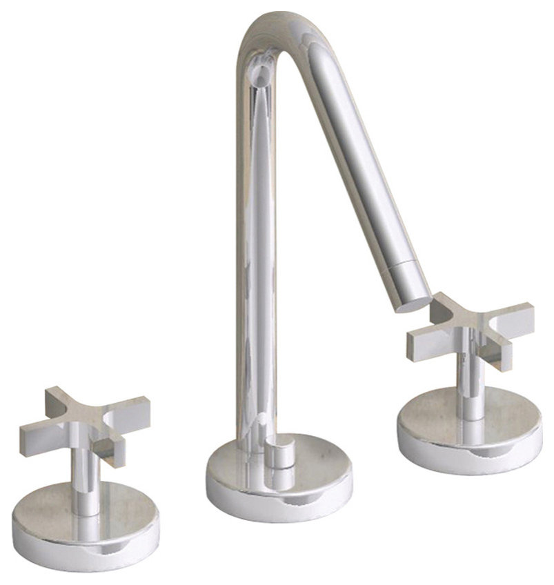 Metrohaus Lavatory Widespread Faucet With 45-Degree Swivel Spout ...