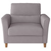CorLiving Georgia Light Gray Fabric Accent Chair And A Half