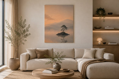 Example of a trendy living room design