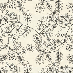 In Stitches : Black - Fabric