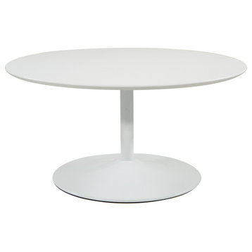 Flower Coffee Table With White Top and White Base