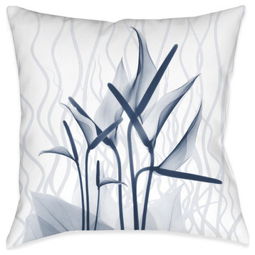 Blue Dawn X-Ray Outdoor Pillow, 18"x18"