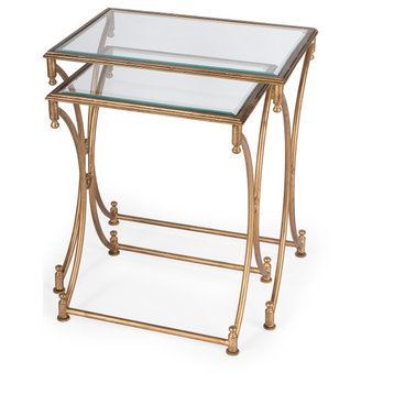 Beverly Nesting Tables, Antique Gold, Gold
