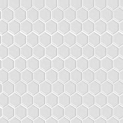 Hex Matte White Porcelain 1x1 - Wall And Floor Tile