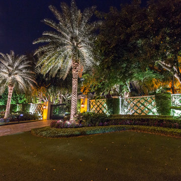 Ocean front landscape lighting, FL estate