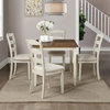 West Lake 47� 5-Piece Dining Table Set With Tobacco Finish Top and Cream Base