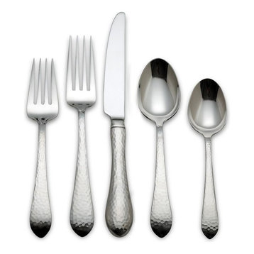 Reed & Barton Hammered Antique 40-Piece Flatware Set