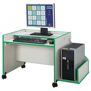 Rainbow Accents Enterprise Single Computer Desk - Green