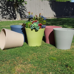 Italian REAL Colored Clay Flowerpots - Outdoor Pots And Planters