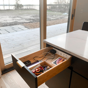 Kitchen Island Charging Drawers