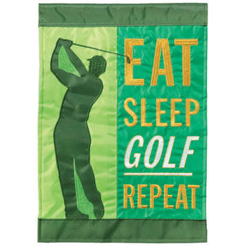 Flag Eat Sleep Golf Repeat 29x42