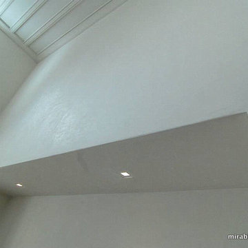 White Tadelakt Kitchen and Dining Room