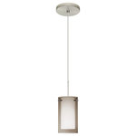 Besa Lighting - Besa Lighting 1XT-S44007-SN Pahu 4-One Light Cd Pendant with Flat Canopy-4 Inc - Canopy Included: Yes  Canopy DiPahu 4-One Light Cor Transparent Smoke/OpUL: Suitable for damp locations Energy Star Qualified: n/a ADA Certified: n/a  *Number of Lights: 1-*Wattage:35w Halogen bulb(s) *Bulb Included:Yes *Bulb Type:Halogen *Finish Type:Bronze