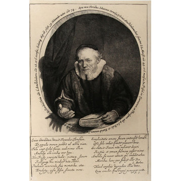 Rembrandt van Rijn "Portrait de Jean Corneille Sylvius, B280" Heliogravure