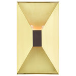 Livex Lighting - Satin Brass Contemporary, Geometric, Urban, Versatile, Sconce - The stylish Lexford collection has a unique faceted geometric form. This two-light sconce distributes light softly and indirectly creating an interesting sculptural accent piece to almost any interior.  It features a two-tone finish consisting of a satin brass finish with a bronze accent.