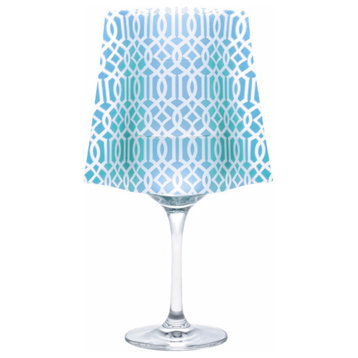 Modgy Wine Glass Shade, Classiq Teal, 4-Pack