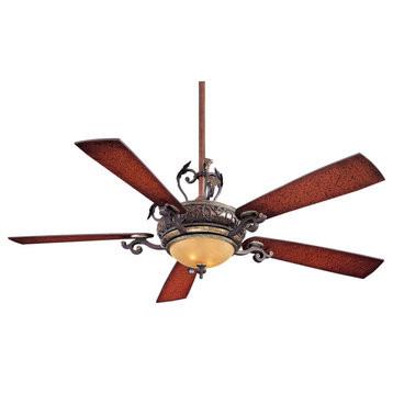 MinkaAire Napoli 56 Napoli 56" 5 Blade LED Indoor Ceiling Fan - Sterling Walnut