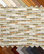 Brown Gold Glass Travertine Mosaic Kitchen Backsplash Tile, 12"x12"