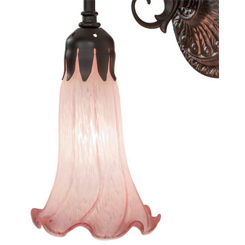 Meyda Lighting 227736 5" Wide Pink Pond Lily Wall Sconce