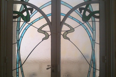 porte intérieure inspirée Art Nouveau