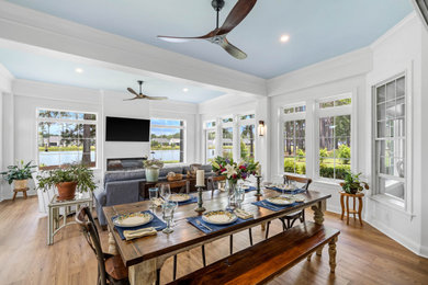 Sunroom - craftsman sunroom idea in Charleston