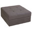GDF Studio Chatsworth Tufted Fabric Storage Ottoman with Rolling Casters