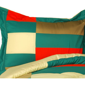 Joy Jungle Quilted Patchwork Down Alternative Comforter Set-Twin