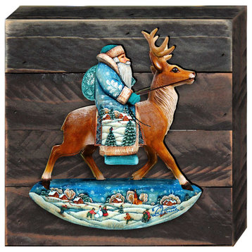 Reindeer Ride Wooden Decor