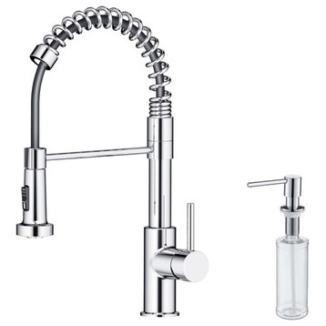 Blossom Lead Free, Solid Brass, Single Handle, Pull Out Kitchen Faucet, Chrome W