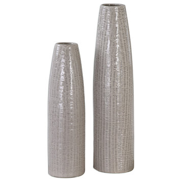 Uttermost Sara Textured Ceramic Vases S/2