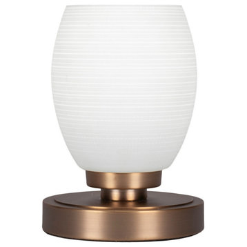 Luna 1-Light Table Lamp, New Age Brass/White Matrix