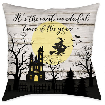 Night Hauntings Outdoor Pillow, 18"x18"