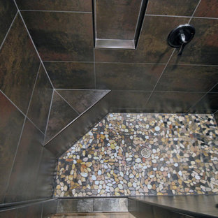 Bäder mit Lamellenschränken und Speckstein-Waschbecken/Waschtisch Ideen