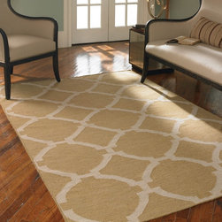 Modern Lattice Area Rug- Wheat - Area Rugs