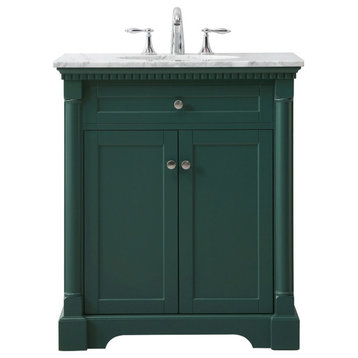 30" Single Bathroom Vanity Set, Green, Vf53030Gn