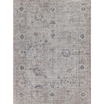 Cambridge Hand Loomed Wool and Bamboo Silk Silver/Blue Area Rug, 14'x18'