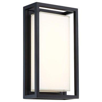 Modern Forms WS-W73614 Framed 14" Tall LED Outdoor Wall Sconce / - Black