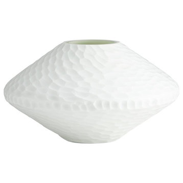 Cyan Buttercream Vase, White