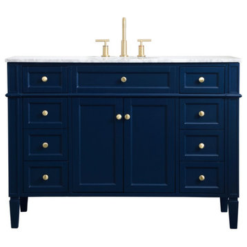 Weston 48" Single Bathroom Vanity, Blue