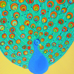 The Little Peacock, 20 x 24 in, SOLD - Paintings