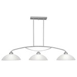 Livex Lighting - Livex Lighting 4224-91 Somerset - Three Light Island - No. of Rods: 3  Canopy IncludedSomerset Three Light Brushed Nickel Satin *UL Approved: YES Energy Star Qualified: n/a ADA Certified: n/a  *Number of Lights: Lamp: 3-*Wattage:100w Medium Base bulb(s) *Bulb Included:No *Bulb Type:Medium Base *Finish Type:Brushed Nickel