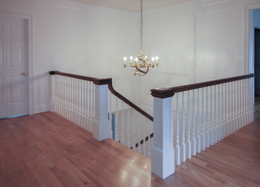 Elegant Wall-Mounted Craftsman Style Staircase, Arlington VA 22205