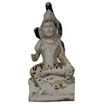 Singh Imports - Consigned Antique Marble Shiva - This is a charming 19th century  marble statue of God shiva. Shiva  is a primary god and removes all obstacles. he stands for knowledge, will power and Dharma.