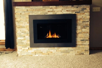 Example of a family room design in Other